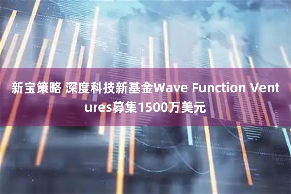 新宝策略 深度科技新基金Wave Function Ventures募集1500万美元