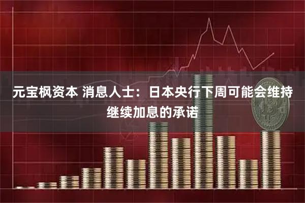元宝枫资本 消息人士：日本央行下周可能会维持继续加息的承诺