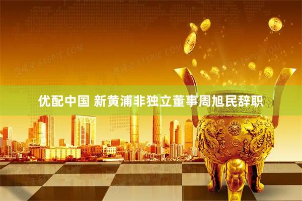 优配中国 新黄浦非独立董事周旭民辞职